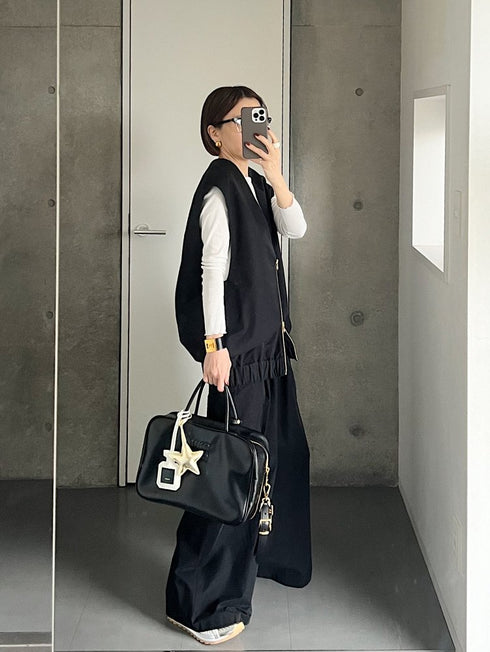 【basic line】cylinder wide pants(即納)