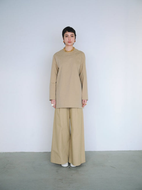 【basic line】cylinder wide pants(即納)