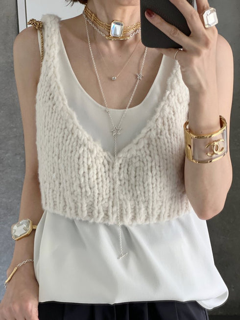 1087. luxe knit 03 bustier (baby cashmere)