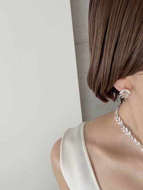 420. leaf pierce/earring