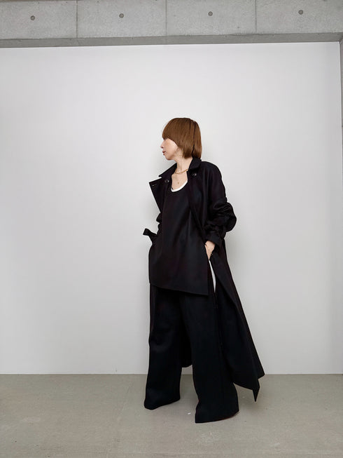 3piece - flannel wrap coat