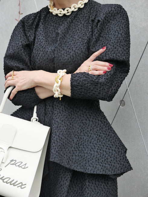 1224. jacquard form peplum top(先行予約)