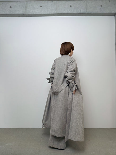 3piece - flannel wrap coat