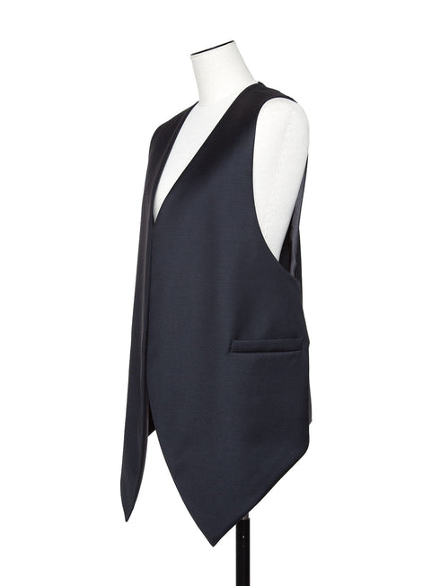 silk wool easy vest