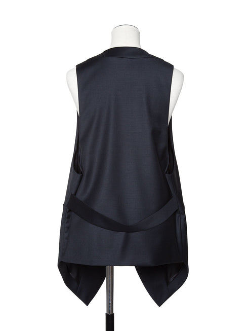 silk wool easy vest