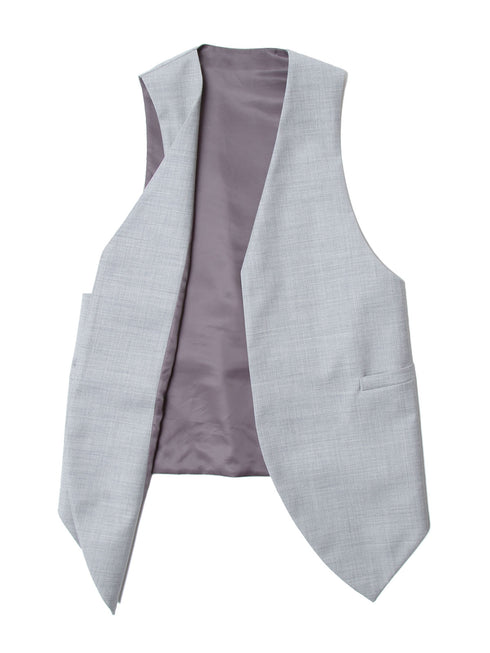 silk wool easy vest