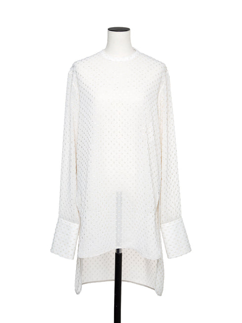 sheer dot dress shirt