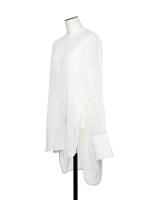 sheer dot dress shirt