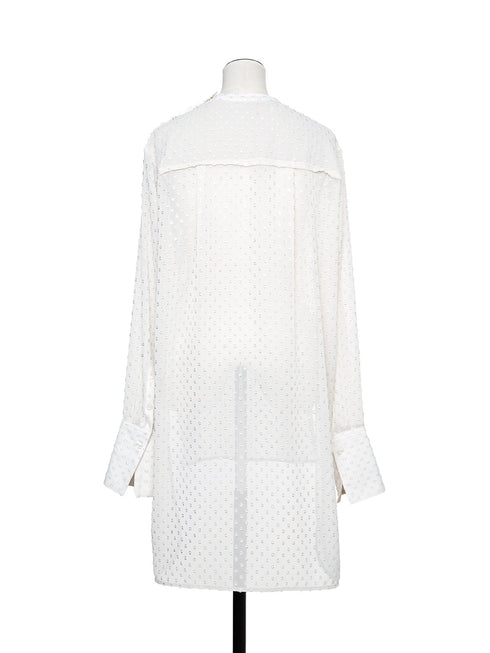sheer dot dress shirt