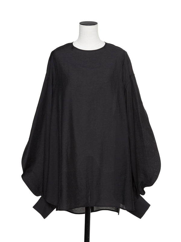 sheer volume sleeve blouse