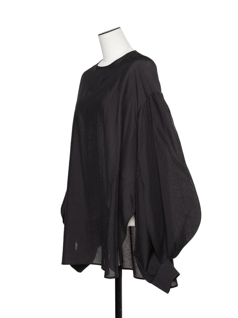 sheer volume sleeve blouse