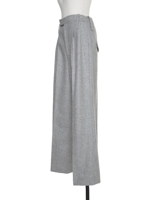 3piece - flannel wide slacks