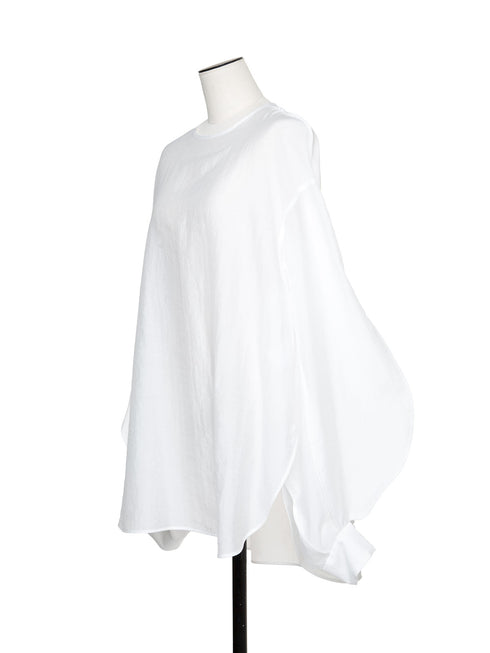 sheer volume sleeve blouse