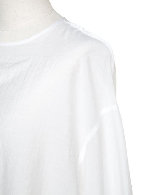 sheer volume sleeve blouse