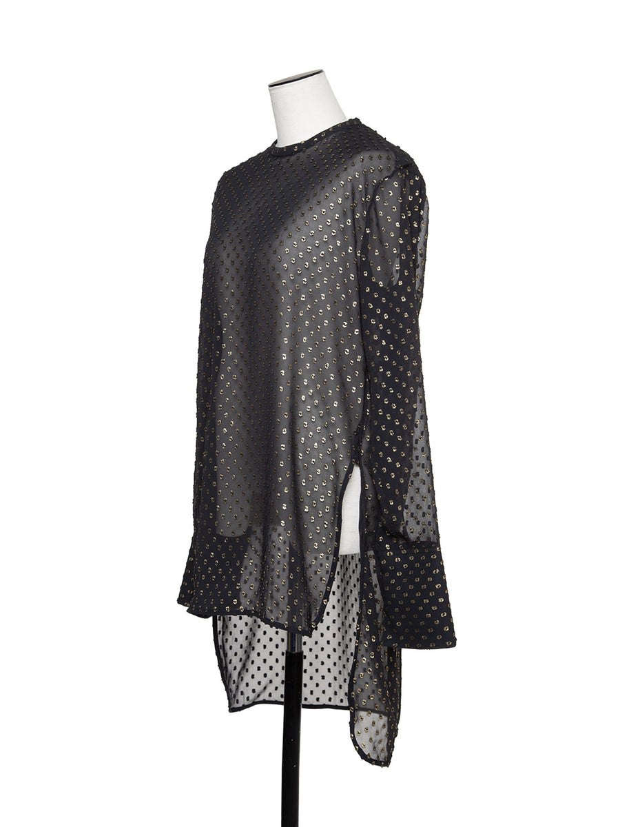 sheer dot dress shirt｜CHIEKO+(チエコプラス)公式通販