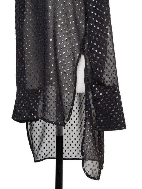 sheer dot dress shirt