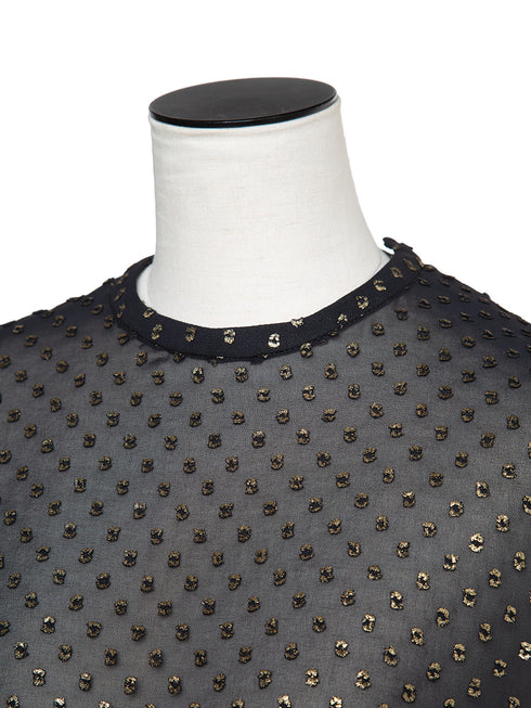 sheer dot dress shirt