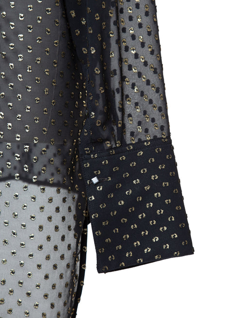 sheer dot dress shirt