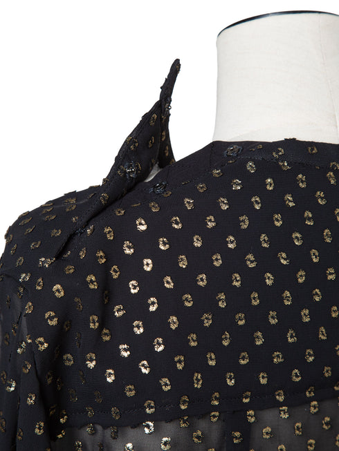 sheer dot dress shirt