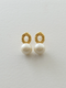 413. caviar pearl pierce/earring