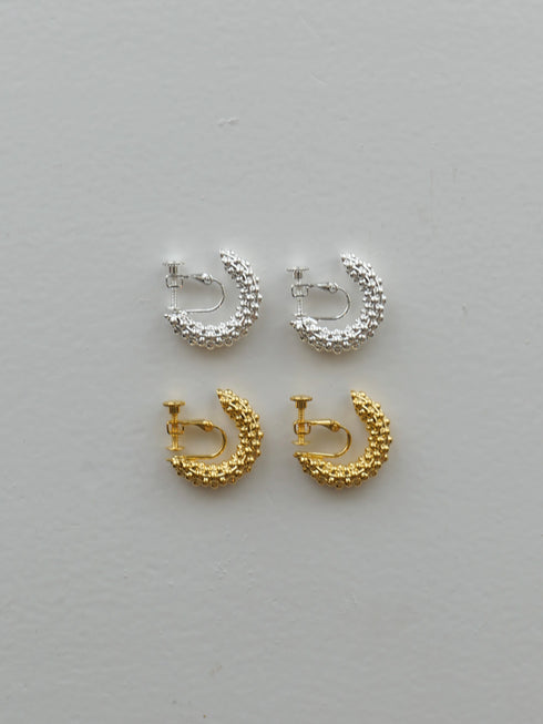 402. tweed pierce/earring