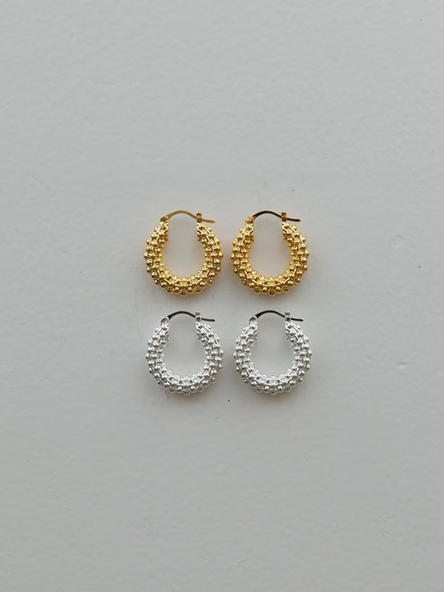 402. tweed pierce/earring