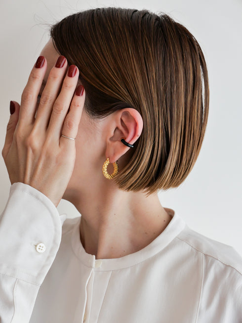 402. tweed pierce/earring
