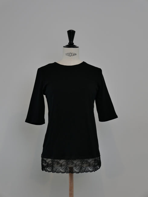 "NEW" lace trim tee(予約商品)
