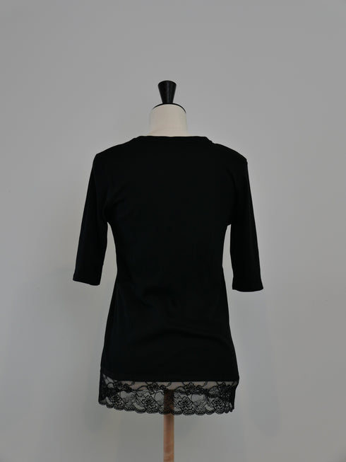 "NEW" lace trim tee(予約商品)