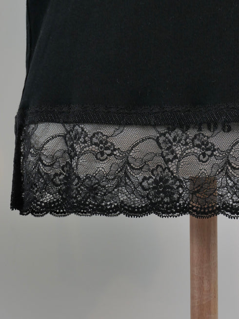 "NEW" lace trim tee(予約商品)