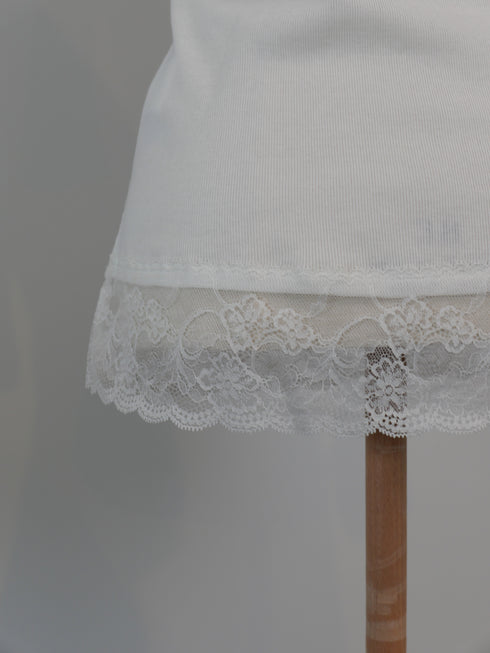 "NEW" lace trim tee(予約商品)