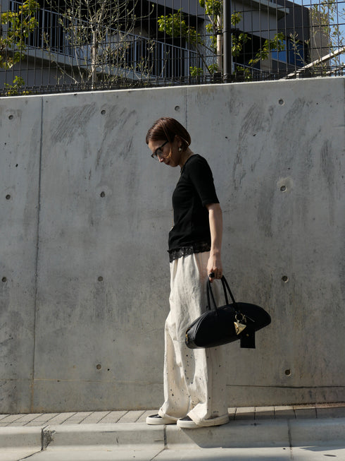 "NEW" lace trim tee(予約商品)