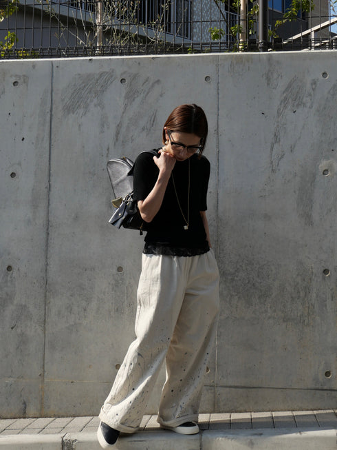 "NEW" lace trim tee(予約商品)