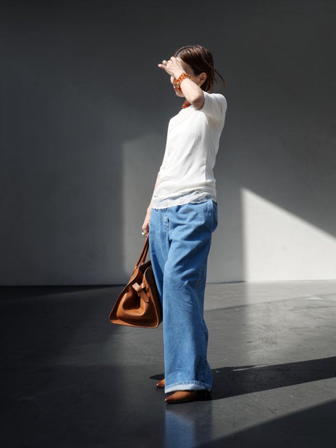 "NEW" lace trim tee(予約商品)