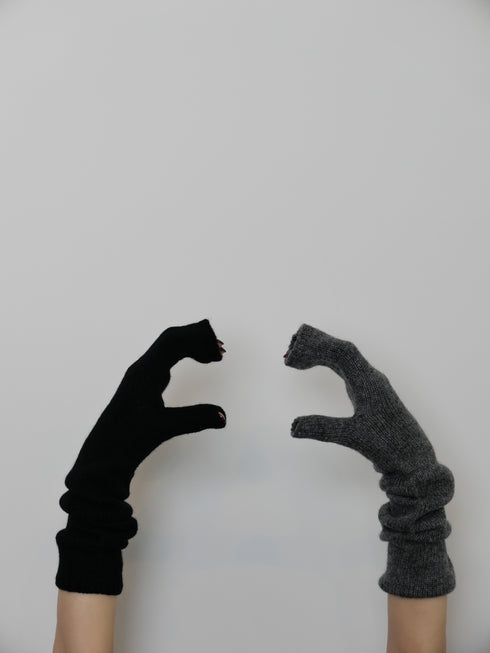 1217. light cashmere open-tip mittens(予約商品)