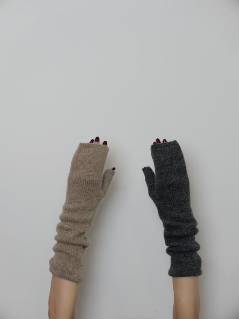 1217. light cashmere open-tip mittens(予約商品)