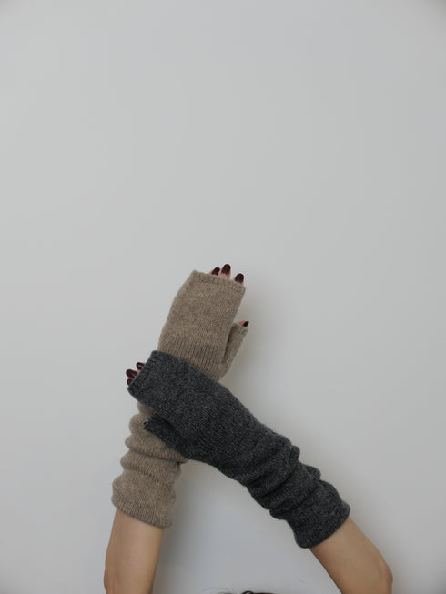 1217. light cashmere open-tip mittens(予約商品)