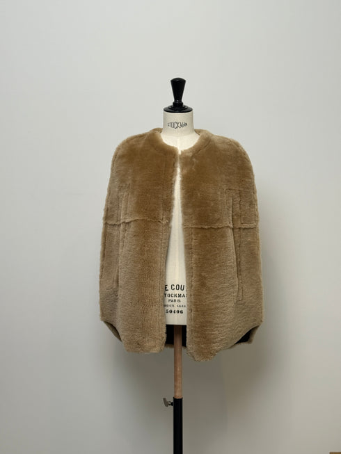 1201. Elise shearling cape jacket(予約商品)※ギフトあり