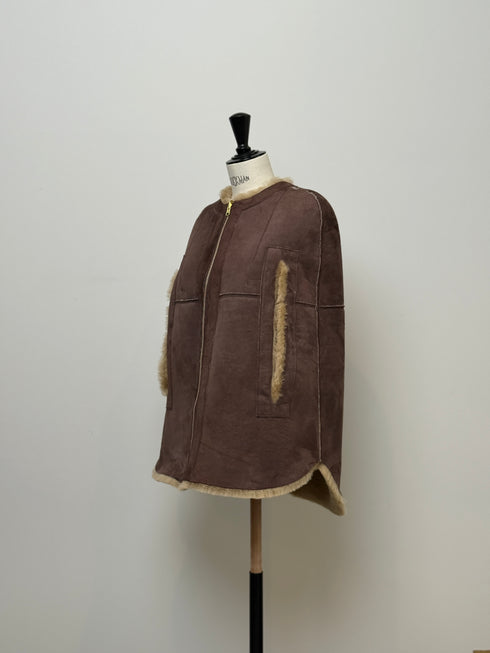 1201. Elise shearling cape jacket(予約商品)※ギフトあり