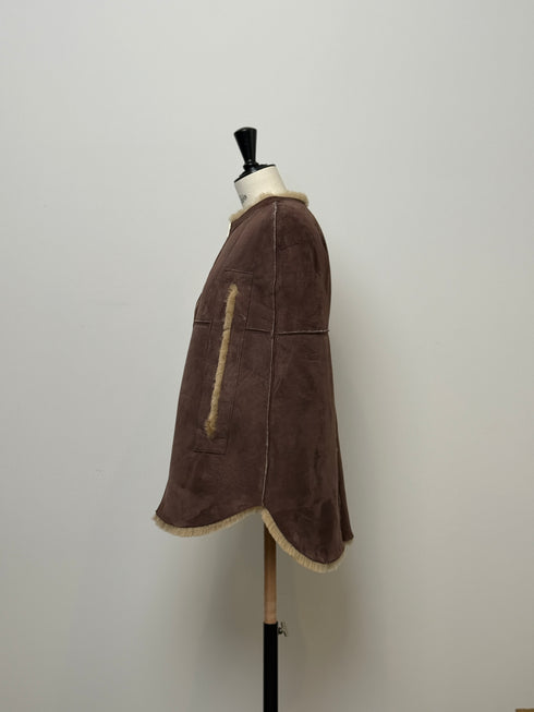 1201. Elise shearling cape jacket(予約商品)※ギフトあり