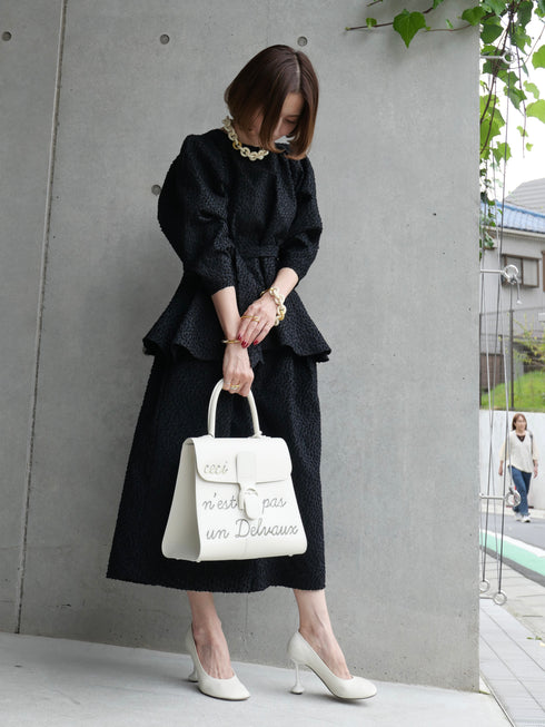 1224. jacquard form peplum top(先行予約)