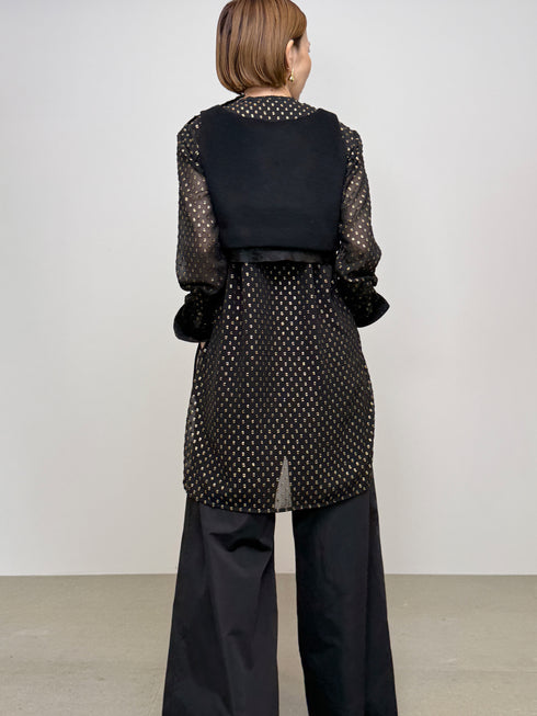 sheer dot dress shirt