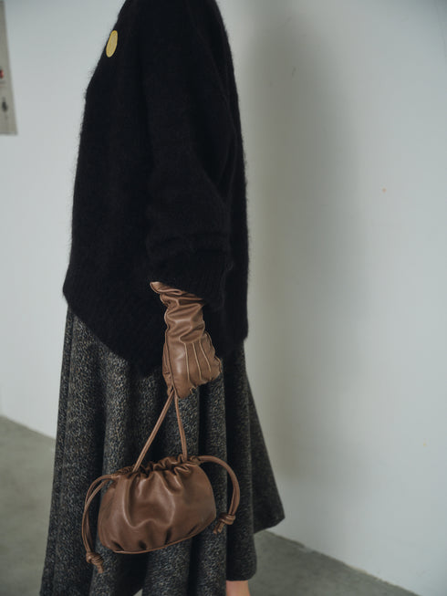 lamb leather shoulder bag