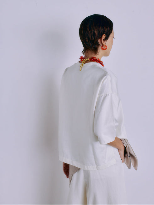 1022. cupro-cotton pullover
