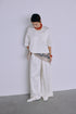 1011. cupro-cotton cylinder wide pants