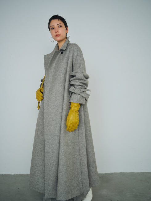 3piece - flannel wrap coat