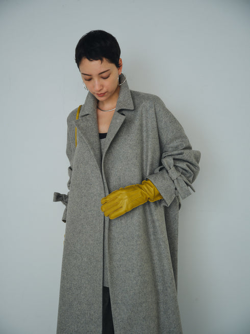3piece - flannel wrap coat