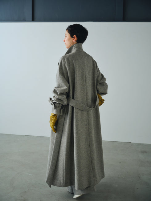 3piece - flannel wrap coat