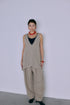 1099. rich linen fringe tank(予約商品)