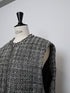 egg zip vest(wool tweed)